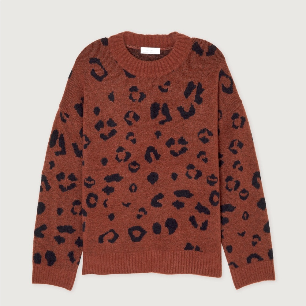NWT Oak + Fort Leopard Print Sweater